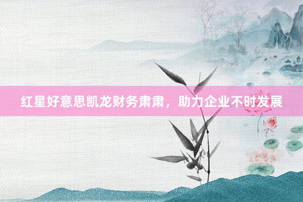 红星好意思凯龙财务肃肃，助力企业不时发展